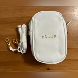 Stila crossbody make up bag in white
